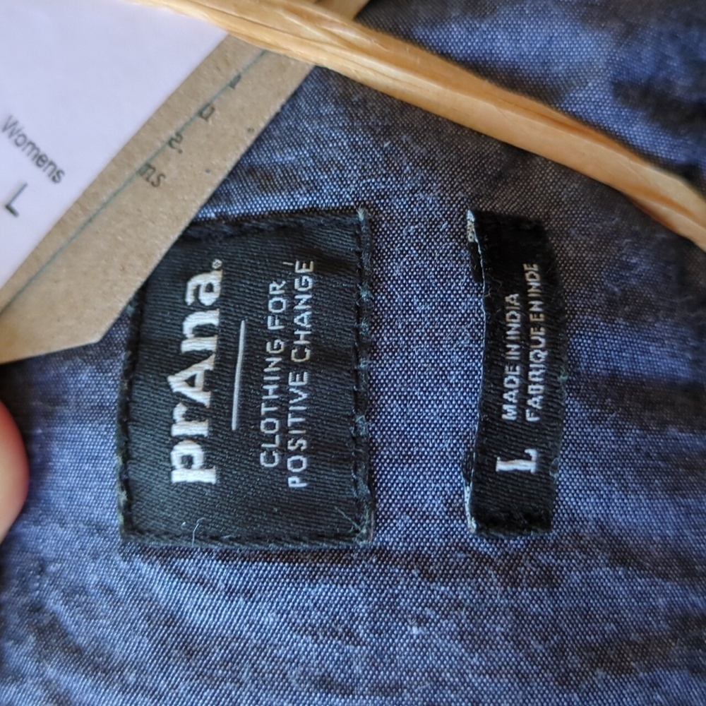PRANA Women's Golden Canyon Cotton Flannel Button Down Shirt Shacket Size L - Picture 10 of 10